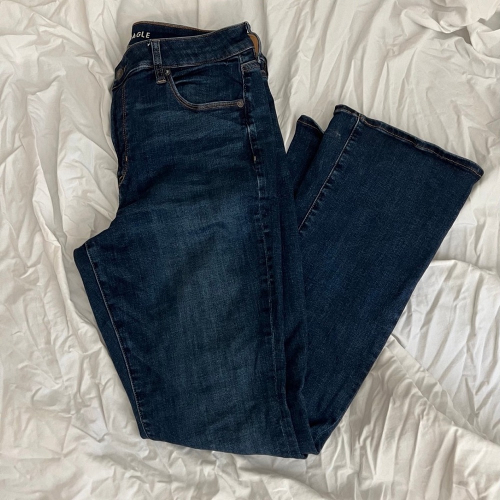 American Eagle jeans size 14 regular dark wash flare jean